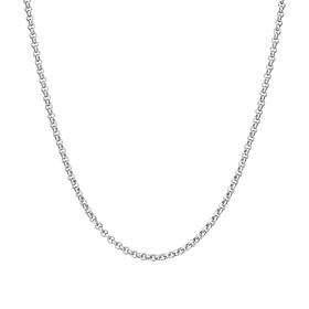 Stately Steel Rolo Cable Chain Necklace
