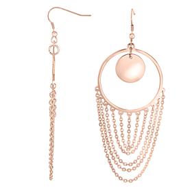 Stately Steel Round Chain Fringe Earrings
