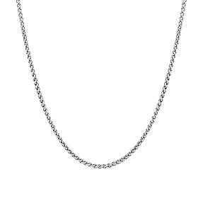 Stately Steel Round Wheat Link Chain Necklace