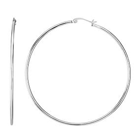 Stately Steel Wire Hoop Earrings