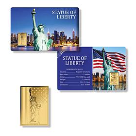 Statue of Liberty Gold Card 1/1000 Ounce Gold