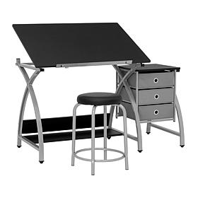 Studio Designs 2-Piece Comet Drafting Table and Stool Set