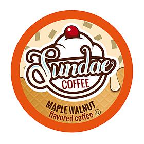 Sundae Ice Cream Flavored Coffee Pods Maple Walnut, 48-Count