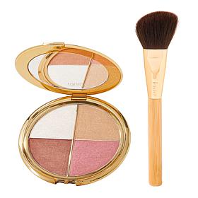 tarte Glow Wardrobe Lifting Eye & Cheek Palette with Blush Brush
