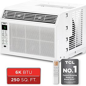 TCL 6,000 BTU 250 Sq. Ft. Window Air Conditioner, Fan & Dehumidifier