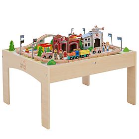 Teamson Kids Preschool Play Lab Country Table Train 85-Piece Set