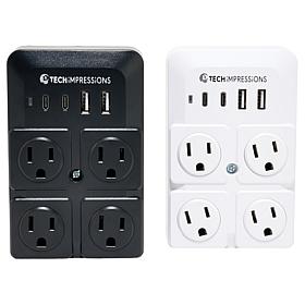 Tech Impressions 2
pack Surge Protectors with Rotating Outlets