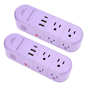 Tech Impressions 2-pack Swivel Power Strip and Surge Protector