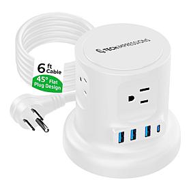 Tech Impressions 8-Device Charging Cube with Retractable Cord