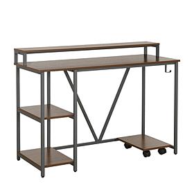 Techni Mobili Industrial Writing Desk, Black