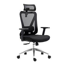 Techni Mobili Truly Ergonomic Mesh Office Chair with Headrest - Black