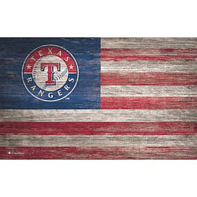 Texas Rangers Distressed Flag 11x19