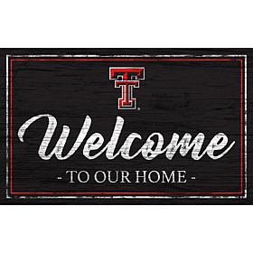 Texas Tech University Team Color Welcome Sign - 11x19"