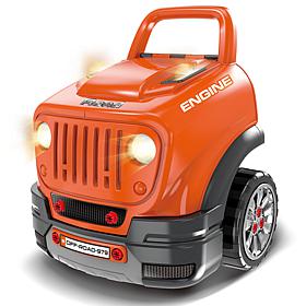 The Bubble Factory Build and Play Motor Engine Orange Jeep