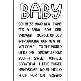 The Stamps of Life Baby Phrase Strips Clear Stamps