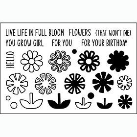 The Stamps of Life flowers4slimlinebox Clear Stamp Set