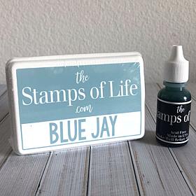 The Stamps of Life Ink Pad and Refill - Blue Jay