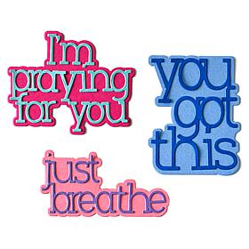 The Stamps of Life Just Breathe Serif Words Die Set