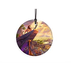 Thomas Kinkade Disney Hanging Glass Tree/Window Ornament - Lion King