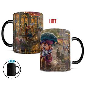 Thomas Kinkade Disney Mickey and Minnie in Paris Heat-Sensitive Mug