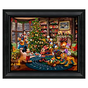 Thomas Kinkade Disney Mickey and Minnie Trimming the Tree - 16" x 2...