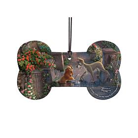 Thomas Kinkade Disney Shaped Acrylic Hanging Print - Lady & the Tramp