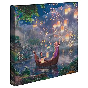 Thomas Kinkade Disney Tangled 14" x 14" Gallery Wrapped Canvas