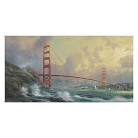 Thomas Kinkade Golden Gate Bridge, San Francisco - 16" x 31" Galler...