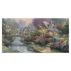 Thomas Kinkade Lamplight Bridge - 16" x 31" Gallery Wrapped Canvas