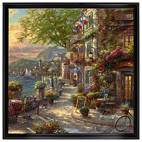 Thomas Kinkade© Studios "French Riviera Cafe" Framed Wrapped Canvas