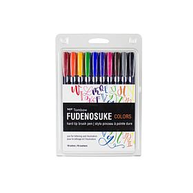 Tombow Fudenosuke Color Brush Pens 10-pack