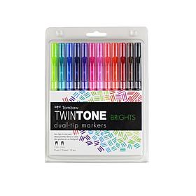 Tombow TwinTone Dual Tip Markers 12-pack