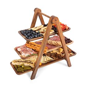 Toscana by Picnic Time Serving Ladder (Acacia Wood)