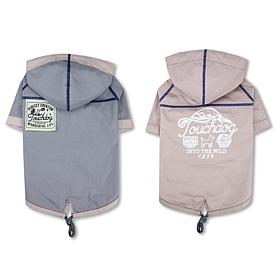 Touchdog Cloudburst Waterproof Reversible Dog Raincoat