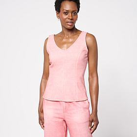 Tower Hill by Christie Brinkley Double Take Denim Knit Illusion Tank