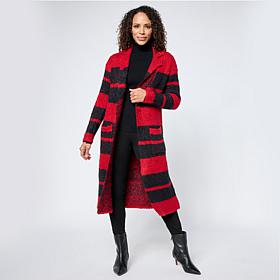 Tower Hill by Christie Brinkley Jacquard Boucle Cardigan