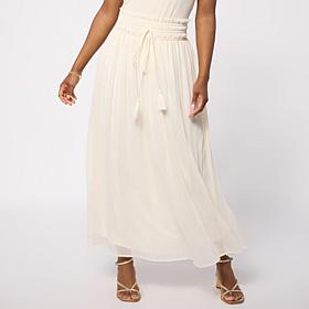 Tower Hill by Christie Brinkley Smocked Waist Crinkle Skirt
