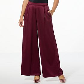 Tower Hill by Christie Brinkley Soft Satin Pleated Pant