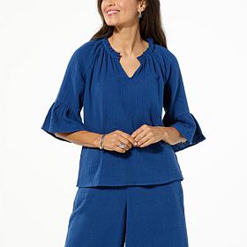 Tower Hill by Christie Brinkley V-neck Pullover Blouse