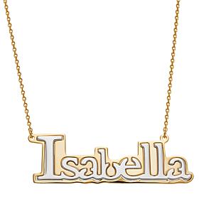 Two-Tone Sterling Silver Name Necklace