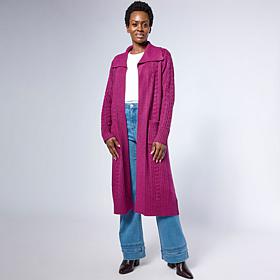 TWRHLL by Christie Brinkley Cable Knit Cardigan