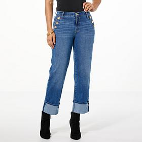 TWRHLL by Christie Brinkley Mid-Rise Relaxed Wide-Leg Jean