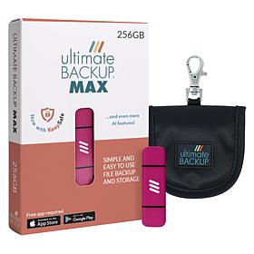 Ultimate Back Up 256GB with Keychain Case and KeepSafe