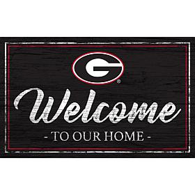 University of Georgia Team Color Welcome Sign - 11x19"