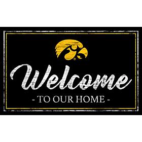University of Iowa Team Color Welcome Sign - 11x19"