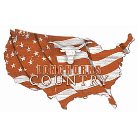 University of Texas USA Shape Flag Cutout
