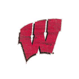 University of Wisconsin Distressed Logo Cutout Sign