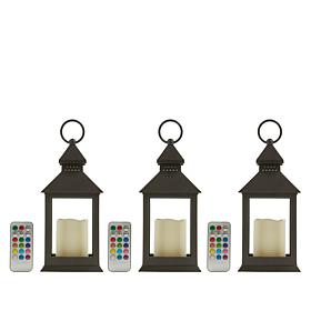 Unmatched Color Changing Lanterns - Set of 3