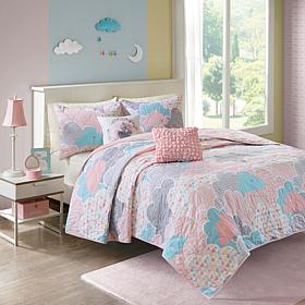 Urban Habitat Kids Cotton Reversible Coverlet Set, Pink - Full/Queen