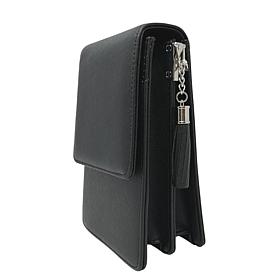 Vegan Saffiano Leather Crossbody Purse